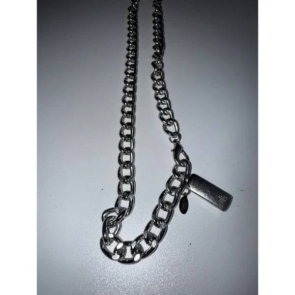 Limited‎ Edition Ralph Lauren Metal Silver Plated Chain Necklace 41 Long Wrap